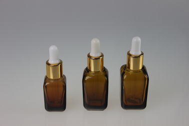 Amber Essential Oil Glass Bottles personnalisée 35ML 25ML 15ML avec le compte-gouttes